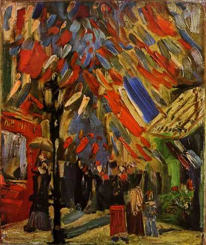 Comemoração do 14 de julho em Paris (Vincent Van Gogh) - Reprodução com Qualidade Museu