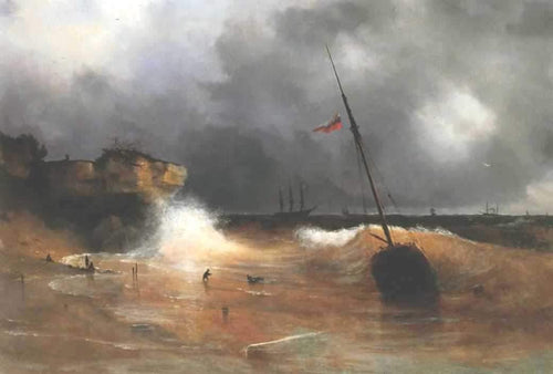 O vendaval no mar acabou (Ivan Aivazovsky) - Reprodução com Qualidade Museu