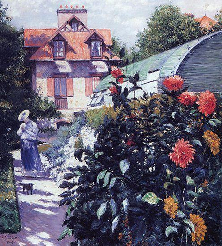 Dálias, o jardim de Petit Gennevilliers (Gustave Caillebotte) - Reprodução com Qualidade Museu