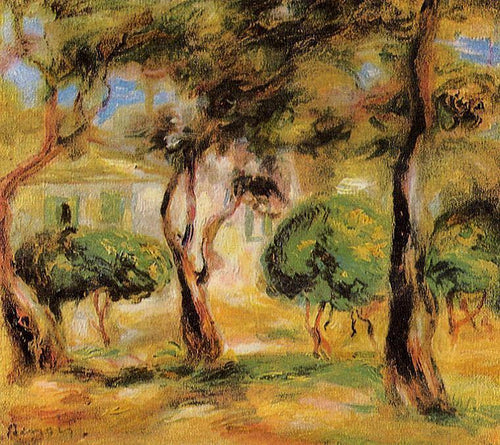 O jardim em Les Collettes (Pierre-Auguste Renoir) - Reprodução com Qualidade Museu