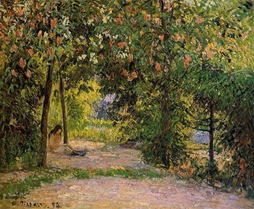 The Garden In Spring, Eragny (Camille Pissarro) - Reprodução com Qualidade Museu