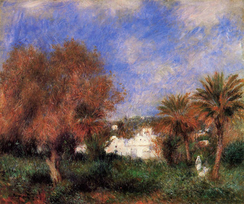 O Jardim de Essai em Argel (Pierre-Auguste Renoir) - Reprodução com Qualidade Museu