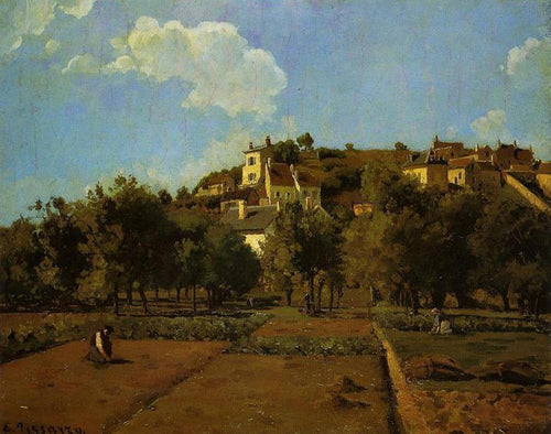 Os jardins de Lhermitage, Pontoise (Camille Pissarro) - Reprodução com Qualidade Museu