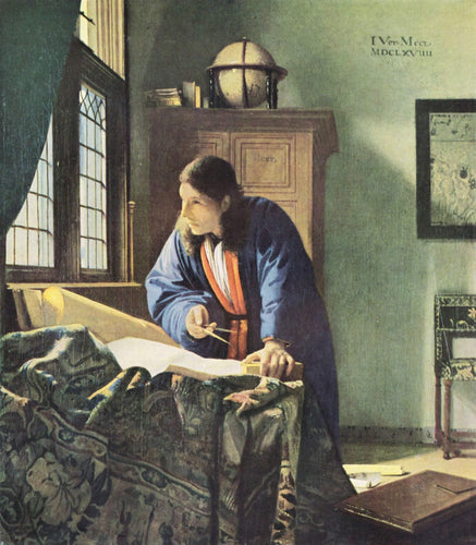 O geógrafo (Johannes Vermeer) - Reprodução com Qualidade Museu