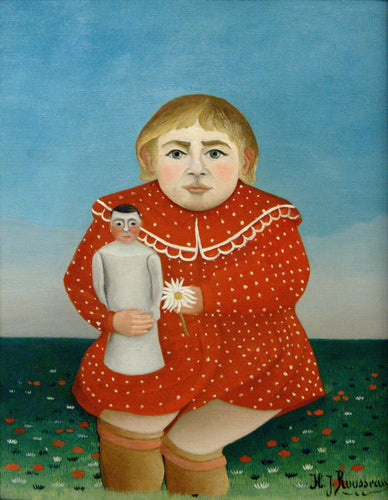 A menina com uma boneca (Henri Rousseau) - Reprodução com Qualidade Museu