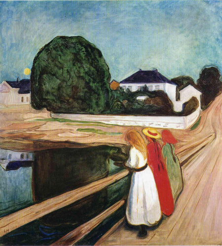 As meninas na ponte (Edvard Munch) - Reprodução com Qualidade Museu
