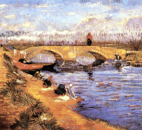 A ponte Gleize sobre o canal Vigneyret (Vincent Van Gogh) - Reprodução com Qualidade Museu
