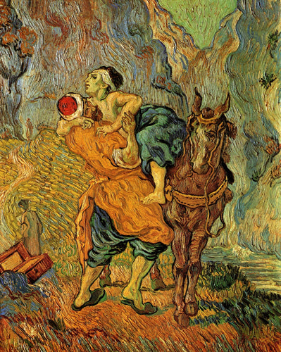 O Bom Samaritano, Depois de Delacroix (Vincent Van Gogh) - Reprodução com Qualidade Museu