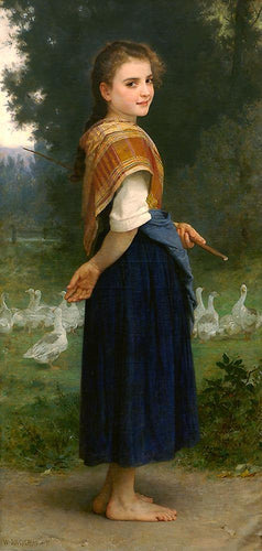 A garota ganso (William-Adolphe Bouguereau) - Reprodução com Qualidade Museu