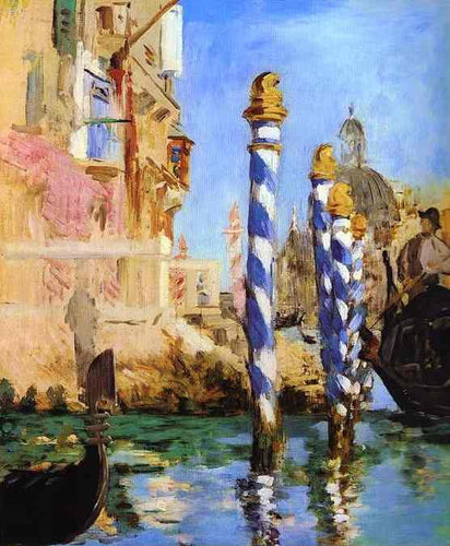 O Grande Canal, Veneza (Edouard Manet) - Reprodução com Qualidade Museu