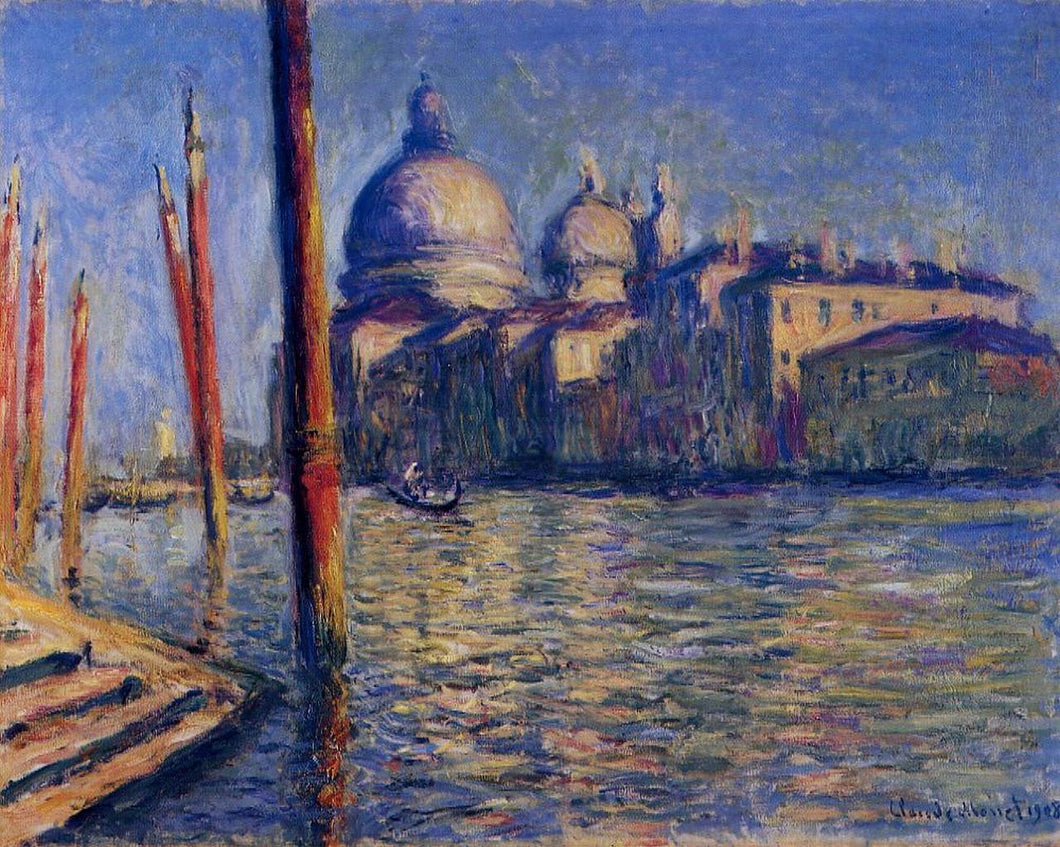 O Grande Canal e Santa Maria Della Salute (Claude Monet) - Reprodução com Qualidade Museu