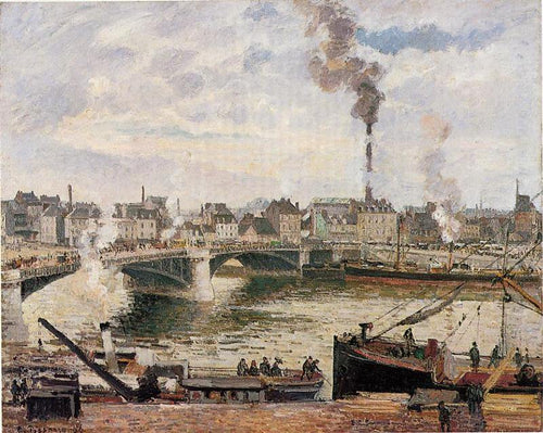 A Grande Ponte, Rouen (Camille Pissarro) - Reprodução com Qualidade Museu