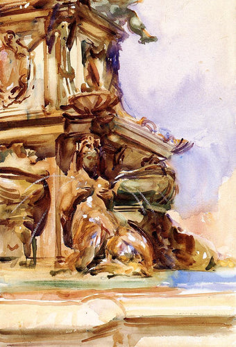 A Grande Fonte de Bolonha (John Singer Sargent) - Reprodução com Qualidade Museu