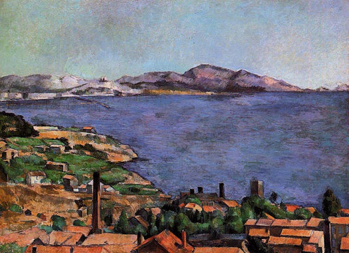 O Golfo de Marselha, visto de L Estaque (Paul Cézanne) - Reprodução com Qualidade Museu