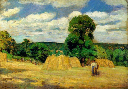 A colheita em Montfoucault (Camille Pissarro) - Reprodução com Qualidade Museu