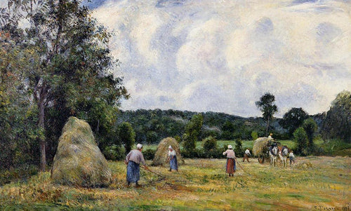 A colheita em Montfoucault 2 (Camille Pissarro) - Reprodução com Qualidade Museu