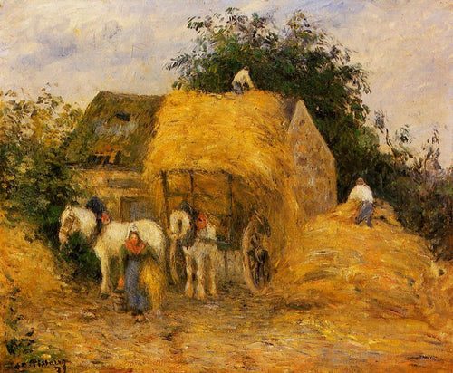 The Hay Wagon, Montfoucault (Camille Pissarro) - Reprodução com Qualidade Museu