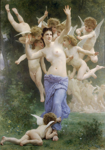 O Despertar dos Corações (William-Adolphe Bouguereau) - Reprodução com Qualidade Museu
