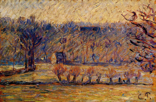 The Hill At Vaches, Bazincourt (Camille Pissarro) - Reprodução com Qualidade Museu