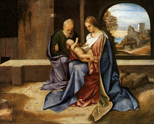 A Sagrada Família - Madonna Benson (Giorgione) - Reprodução com Qualidade Museu