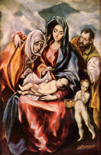 A Sagrada Família com Santa Ana e o Jovem São João Batista - Replicarte