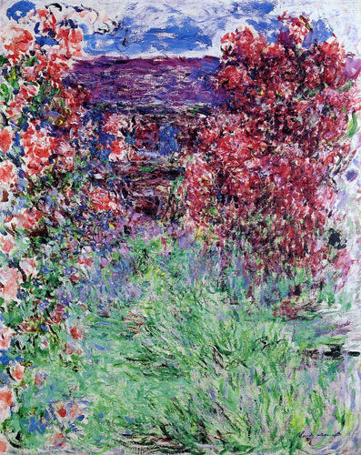A casa entre as rosas (Claude Monet) - Reprodução com Qualidade Museu