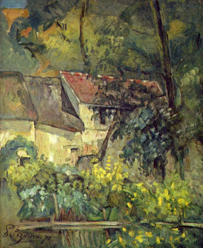 A casa de Pere Lacroix em Auvers (Paul Cézanne) - Reprodução com Qualidade Museu
