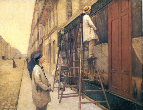 Os pintores de casas (Gustave Caillebotte) - Reprodução com Qualidade Museu