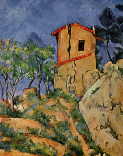 A casa com as paredes rachadas (Paul Cézanne) - Reprodução com Qualidade Museu