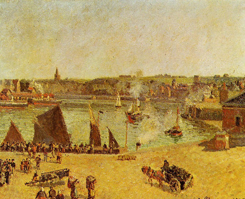 The Inner Harbor, Dieppe (Camille Pissarro) - Reprodução com Qualidade Museu