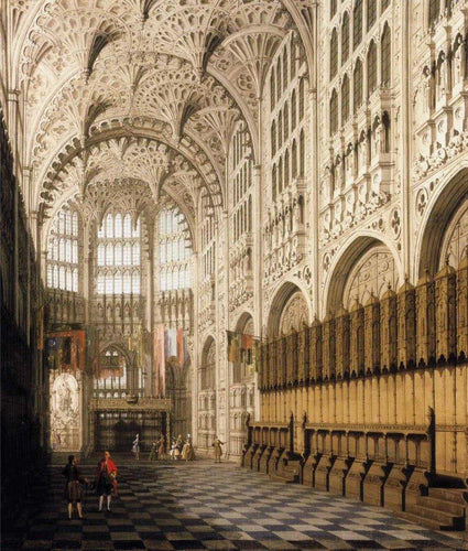 O interior da capela de Henrique VII na Abadia de Westminster - Replicarte