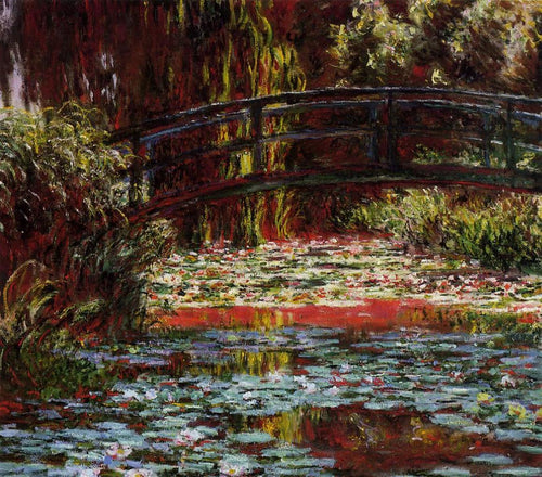 A Ponte Japonesa - A Ponte Sobre a Lagoa dos Nenúfares (Claude Monet) - Reprodução com Qualidade Museu