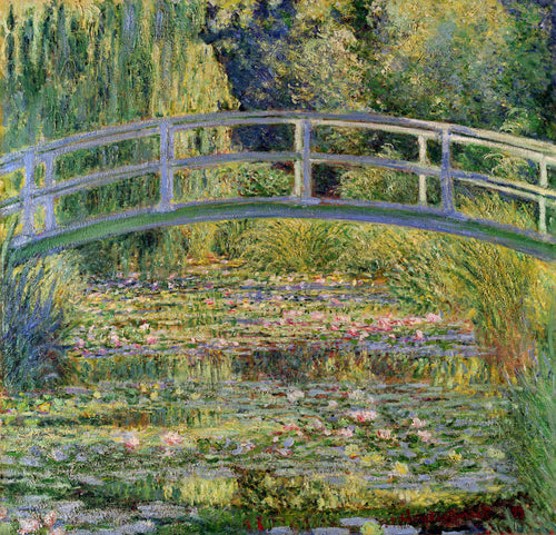 A Ponte Japonesa - A Lagoa dos Nenúfares (Claude Monet) - Reprodução com Qualidade Museu