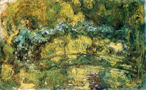 The Japanis Bridge Passarela sobre a lagoa de nenúfar (Claude Monet) - Reprodução com Qualidade Museu