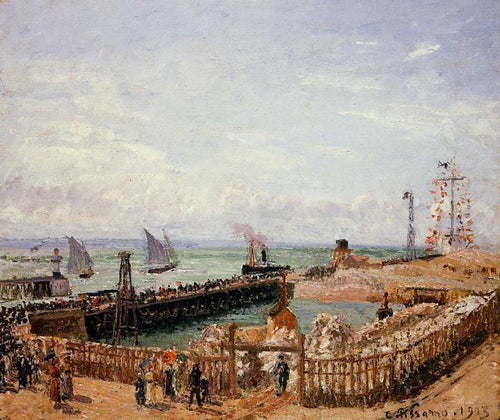 O cais, Le Havre, maré alta, sol da manhã (Camille Pissarro) - Reprodução com Qualidade Museu