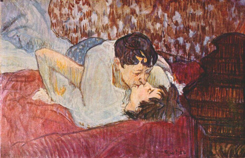 O beijo (Henri de Toulouse-Lautrec) - Reprodução com Qualidade Museu