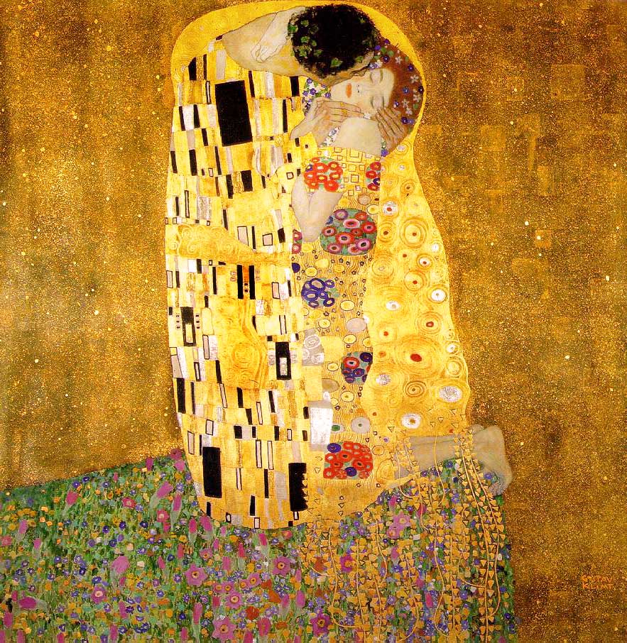 O beijo (Gustav Klimt) - Reprodução com Qualidade Museu