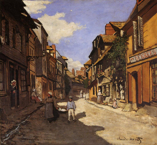 Rua Bavolle em Honfleur (Claude Monet) - Reprodução com Qualidade Museu