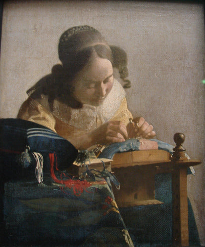 The Lacemaker (Johannes Vermeer) - Reprodução com Qualidade Museu