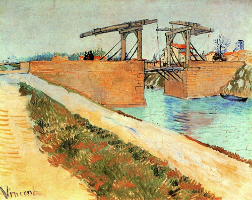 A ponte de Langlois em Arles (Vincent Van Gogh) - Reprodução com Qualidade Museu