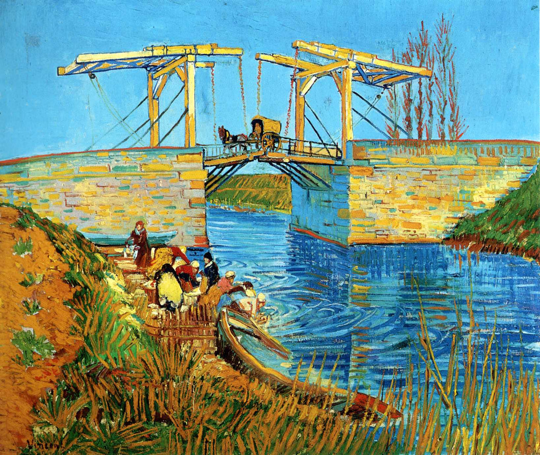 A ponte Langlois em Arles (Vincent Van Gogh) - Reprodução com Qualidade Museu