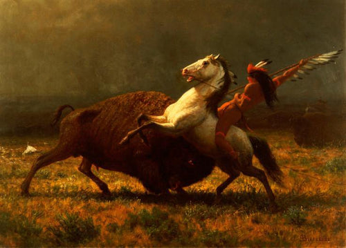 O último do búfalo (Albert Bierstadt) - Reprodução com Qualidade Museu
