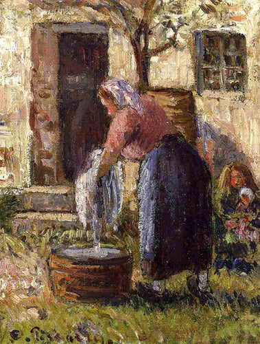 A mulher da lavanderia (Camille Pissarro) - Reprodução com Qualidade Museu