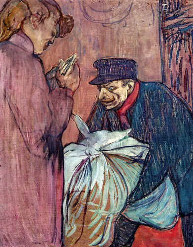 O Lavandeiro Ligando para o Brothal (Henri de Toulouse-Lautrec) - Reprodução com Qualidade Museu