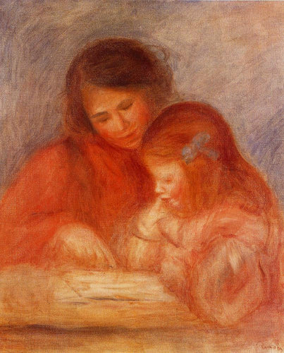 A lição (Pierre-Auguste Renoir) - Reprodução com Qualidade Museu