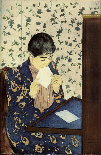 A carta (Mary Cassatt) - Reprodução com Qualidade Museu