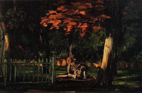 O Leão e a Bacia de Jas De Bouffan (Paul Cézanne) - Reprodução com Qualidade Museu
