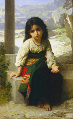 O pequeno mendigo (William-Adolphe Bouguereau) - Reprodução com Qualidade Museu