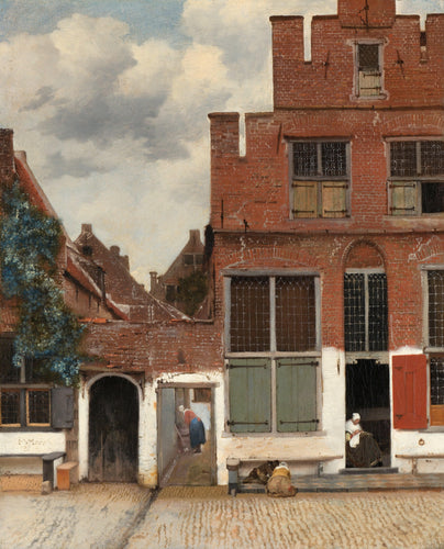 A pequena rua (Johannes Vermeer) - Reprodução com Qualidade Museu