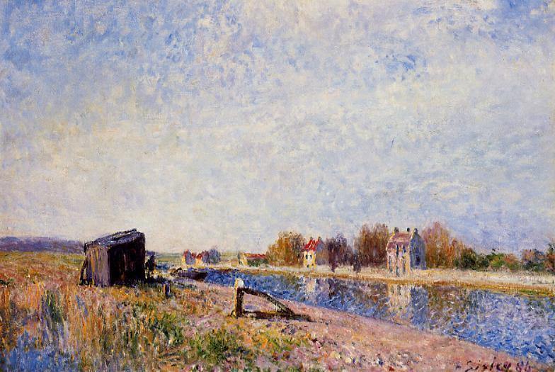 The Loing em Saint Mammes (Alfred Sisley) - Reprodução com Qualidade Museu